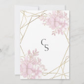 Elegante blush roze goud terrarium bloemenbruiloft kaart (Achterkant)