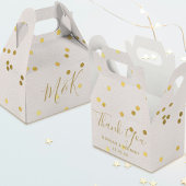 Elegante Blush Roze Gouden Confetti Dank u bruilof Bedankdoosjes
