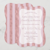 Elegante Blush Roze Gouden Strepen Geometrische Tr Kaart (Voorkant / Achterkant)