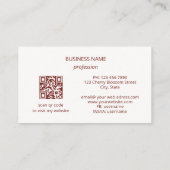 Elegante Blush Roze Gouden Waterverf Bloem Visitekaartje (Achterkant)