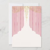 Elegante Blush Roze Jurk Quinceanera Kaart (Achterkant)