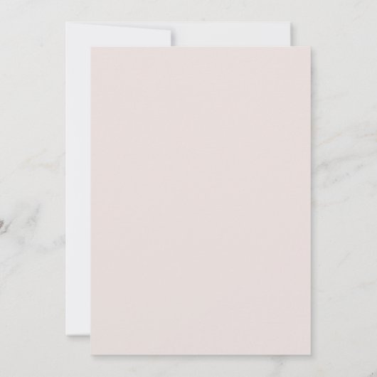 Elegante Blush Roze Kalligrafie Minimale Bruiloft Kaart (Achterkant)