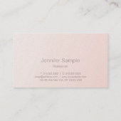 Elegante Blush Roze Kalligrafie Plain Trendy Luxe Visitekaartje (Achterkant)