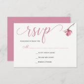 Elegante blush roze magnolia antwoord bruiloft (Voorkant / Achterkant)