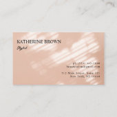 Elegante Blush Roze Minimalistische Schoonheidssal Visitekaartje (Achterkant)