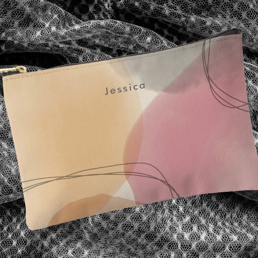 Elegante Blush Roze Moderne Abstracte Kunst Etui