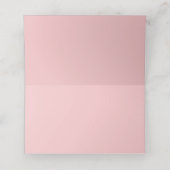 Elegante Blush Roze Monogram Bruiloft Plaats Kaart Plaatskaartje (Binnenkant ongevouwen)