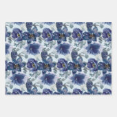 Elegante Blush Roze & Navy Waterverf Rozen Inpakpapier Vel (Voorkant 2)