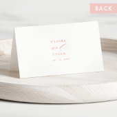 Elegante Blush Roze Peach Trouwplaats Kaarten