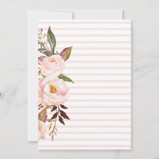 Elegante Blush Roze Pioen 30e Verjaardag Kaart (Achterkant)