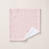 Elegante Blush Roze Script Monogram Typografie Bad Handdoek (Wasdoekje)