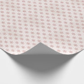 Elegante blush roze sneeuwvlok | Kerstvakantie Cadeaupapier (Hoek)