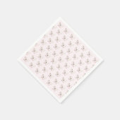 Elegante Blush Roze Vlinder Patroon Papier servett Servetten (Hoek)