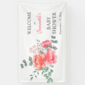 Elegante blush roze waterverf baby shower banner