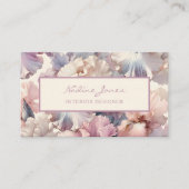 Elegante Blush Roze Waterverf Bloemen Professionee Visitekaartje (Voorkant)