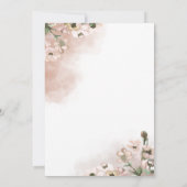 Elegante Blush Roze Waterverf Quinceañera Uitnodig Kaart (Achterkant)
