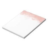Elegante Blush Roze Waterverf Splash Gepersonalise Notitieblok (Linkerzijde)