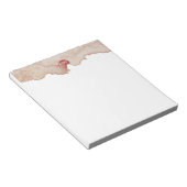 Elegante Blush Roze Waterverf Splash Gepersonalise Notitieblok (Schuin)