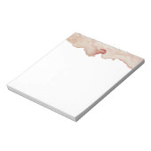 Elegante Blush Roze Waterverf Splash Gepersonalise Notitieblok (Linkerzijde)