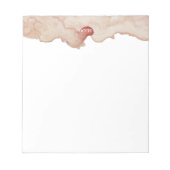 Elegante Blush Roze Waterverf Splash Gepersonalise Notitieblok (Voorkant)