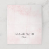 Elegante Blush Roze Waterverf Wedding Place Cards Plaatskaartje (Buitenkant ongevouwen)
