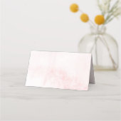 Elegante Blush Roze Waterverf Wedding Place Cards Plaatskaartje (Achterkant)