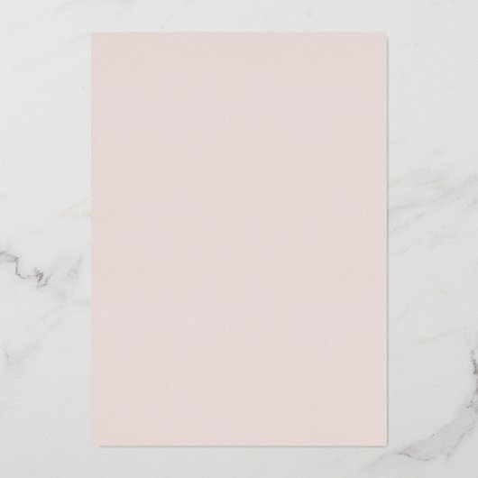 Elegante Blush Roze Winter Sneeuwvlok Quinceanera Folie Uitnodiging (Achterkant)