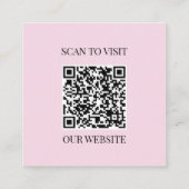 Elegante blush Roze zakelijke logo modern Contactkaartje (Achterkant)