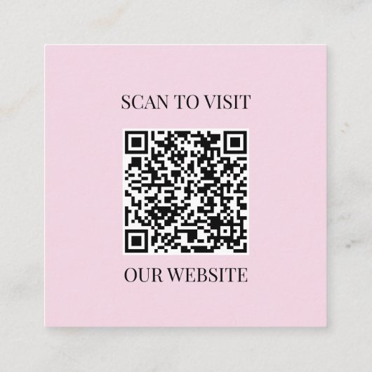 Elegante blush Roze zakelijke logo modern Contactkaartje (Achterkant)