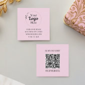 Elegante blush Roze zakelijke logo modern Contactkaartje