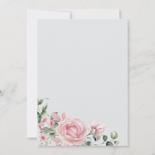 Elegante Blush Rozen 95ste verjaardagsfeest Kaart (Achterkant)