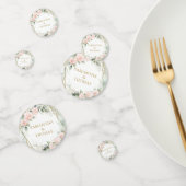 Elegante blush rozen groen goud schittert bruiloft confetti (Groep)