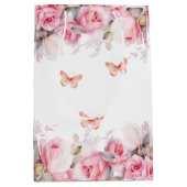 Elegante blush Rozen Medium Cadeauzakje (Voorkant)