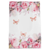 Elegante blush Rozen Medium Cadeauzakje (Achterkant)