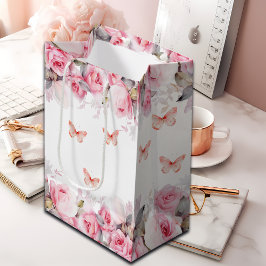 Elegante blush Rozen Medium Cadeauzakje