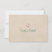 Elegante Blush & Sage Bloemen Huwelijk Save The Date (Achterkant)