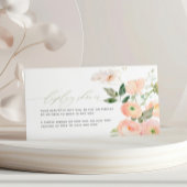 Elegante Blush & Sage Groene Bloemen Display Douch Informatiekaartje