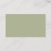 Elegante Blush & Sage Groene Bloemen Luier Raffle Informatiekaartje (Achterkant)