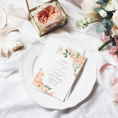 Elegante Blush & Sage Groene Huwelijksuitnodiging Kaart