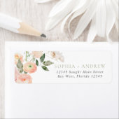 Elegante Blush & Sage Groene Retouradreslabels Etiket (Insitu)