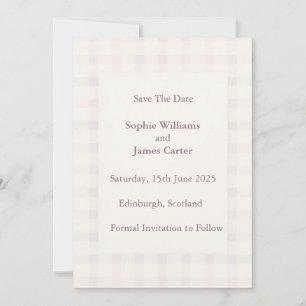 Elegante Blush Script Save the Date Kaart Minima