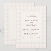 Elegante Blush Script Save the Date Kaart | Minima (Voorkant / Achterkant)