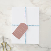 Elegante Blush Tea Party Verjaardag Cadeaulabel (Met Touw)