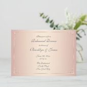 Elegante Blush Trouw Rehearsal Uitnodigingen (Staand voorkant)