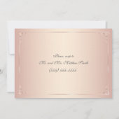 Elegante Blush Trouw Rehearsal Uitnodigingen (Achterkant)