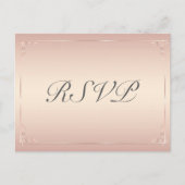 Elegante Blush Trouw RSVP-briefkaarten Uitnodiging Briefkaart (Voorkant)