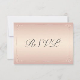 Elegante Blush Trouw RSVP Kaarten