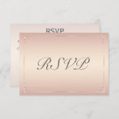 Elegante Blush Trouw RSVP Kaarten (Voorkant / Achterkant)