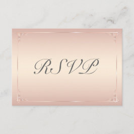 Elegante Blush Trouw RSVP Kaarten Kaartje