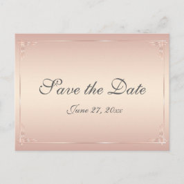 Elegante Blush Trouw Save The Dates-briefkaarten Aankondigingskaart